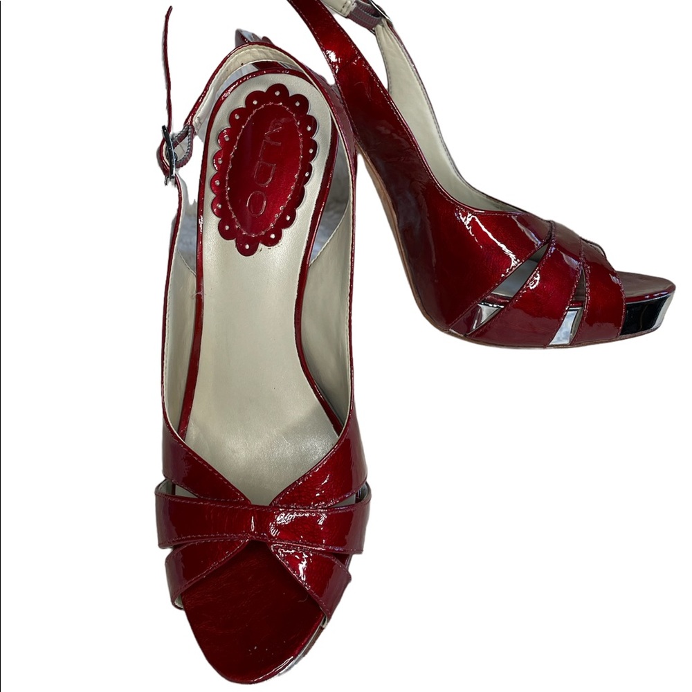 🔥 Aldo platform heels!SEXY HEAD TURNERS - sling back peep toe 4 1/2” heel
